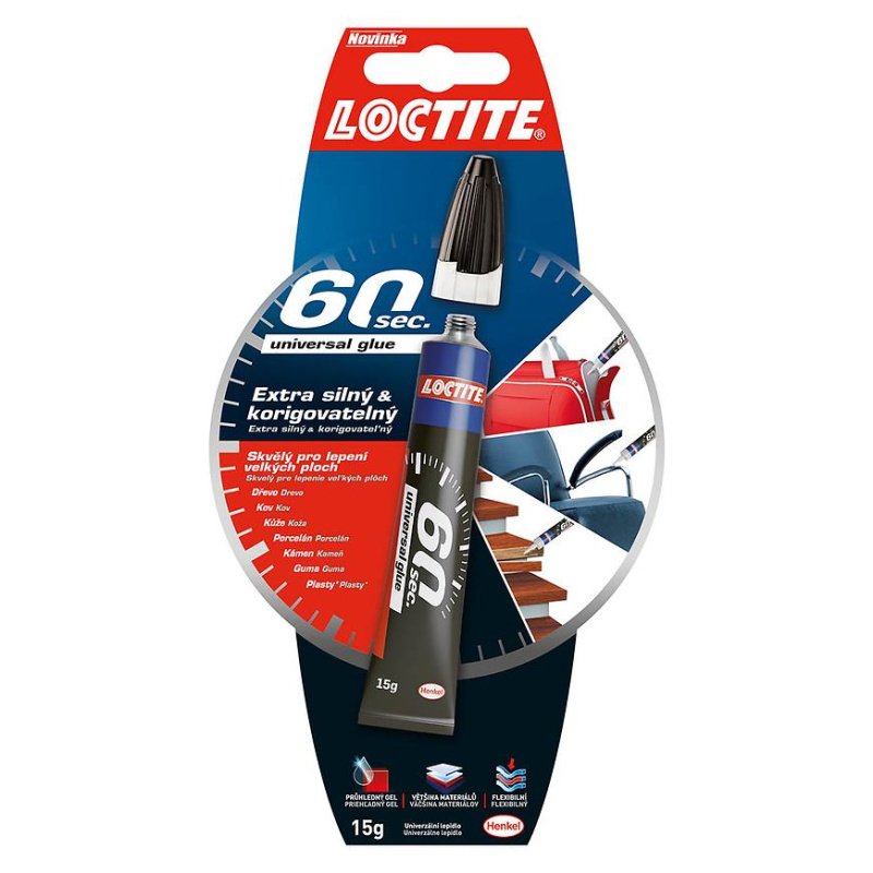 Loctite 60 Sekund - vteřinové lepidlo - 15 g + 5 gramy zdarma