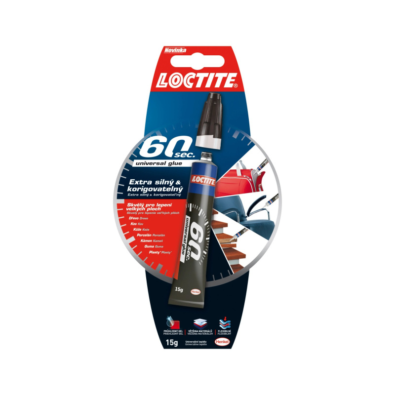 Loctite 60 Sekund - vteřinové lepidlo - 15 g + 5 gramy zdarma