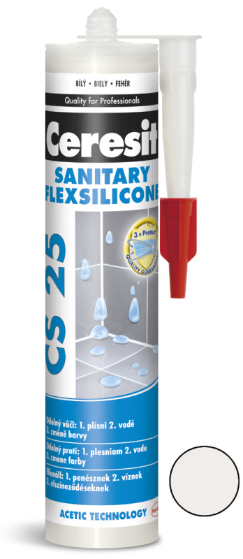 Tmel silikonový sanitární Ceresit CS 25 jasmine 280 ml