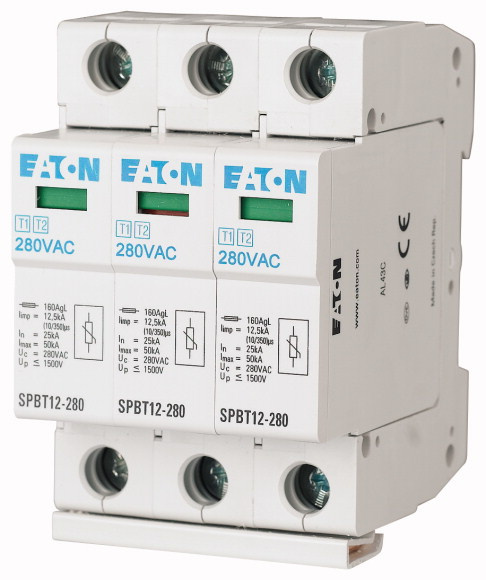 Svodič přepětí T1+T2 Eaton SPBT12-280/3