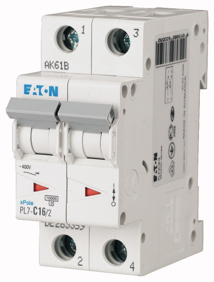 Jistič Eaton PL7-C16/2 10 kA C 16 A