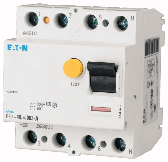 Chránič proudový Eaton PF7-40/4/003 A