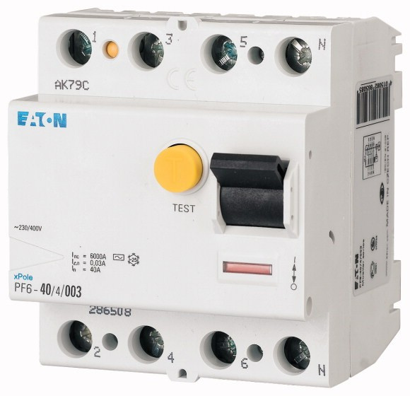 Chránič proudový Eaton PF6-40/4/003 AC