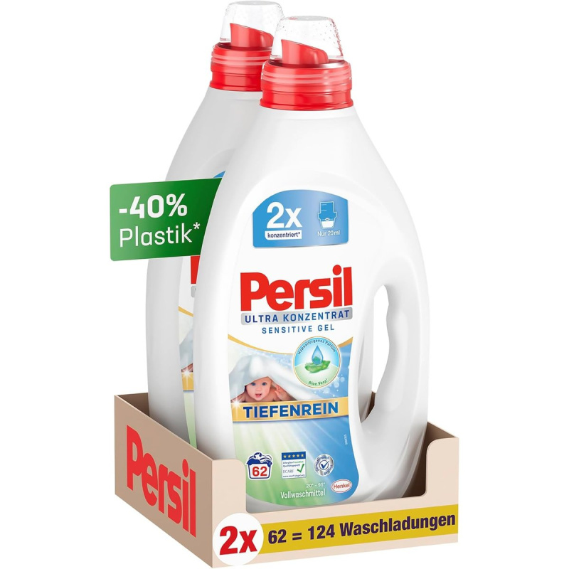 Persil Sensitive Ultra koncentrovaný prací gel (2×1,24 l)