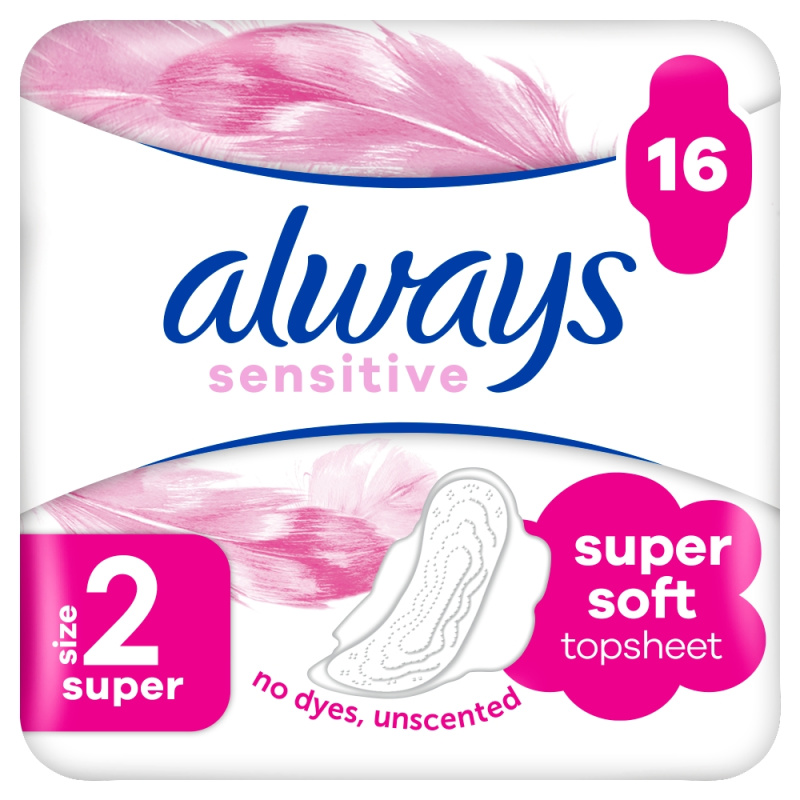 ALWAYS Ultra Sensitive Super vel.2 Hygienické vložky 16 kusů