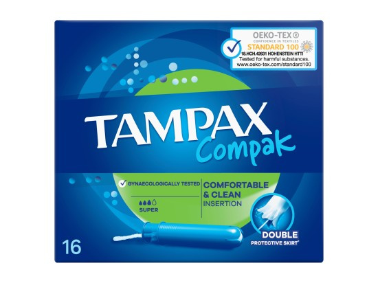 Tampax Compak Super tampony s aplikátorem 16 ks