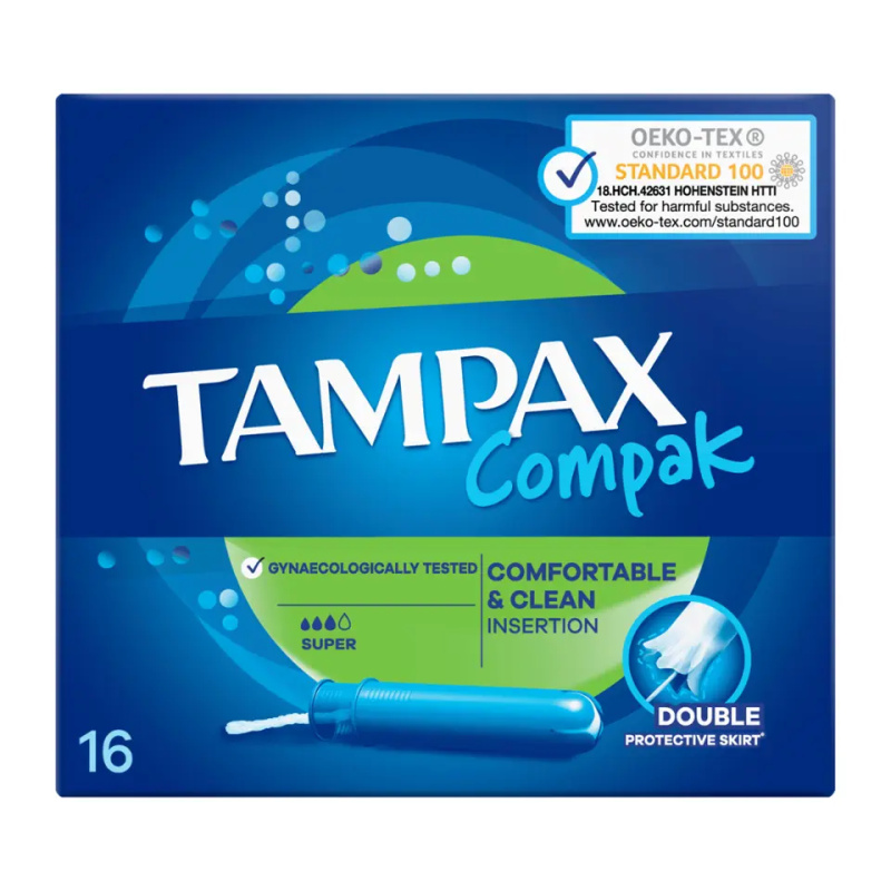 Tampax Compak Super tampony s aplikátorem 16 ks