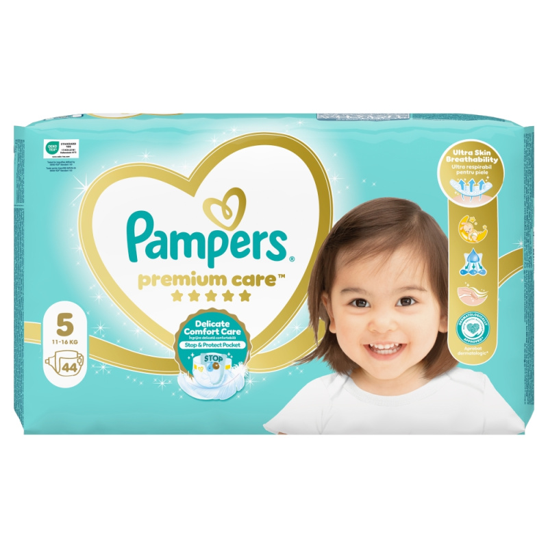 Pampers Premium Care Size 5 jednorázové pleny 11-16 kg 44 ks
