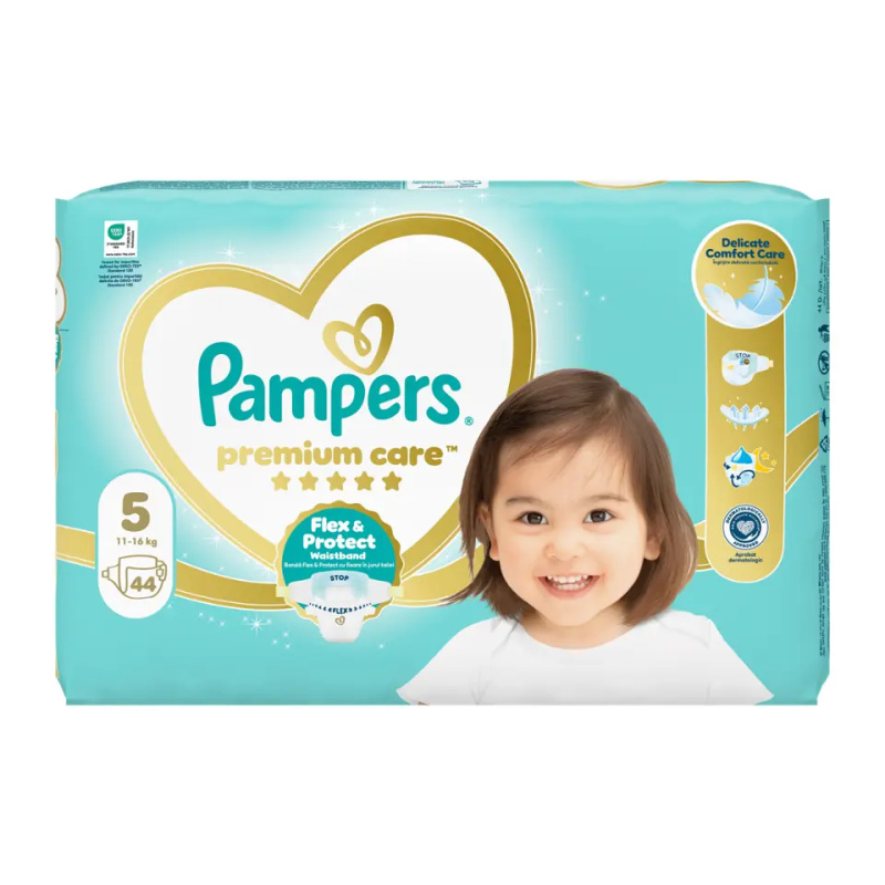 Pampers Premium Care Size 5 jednorázové pleny 11-16 kg 44 ks