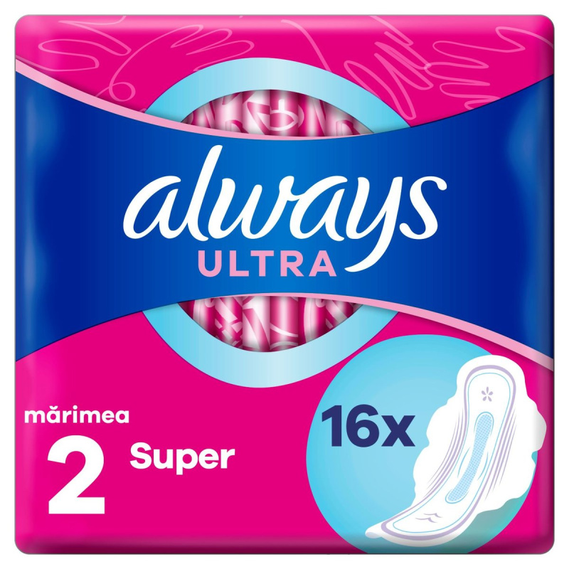 Always Ultra Super Plus Hygienické vložky s křidélky
