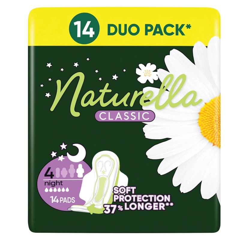 NATURELLA Classic Camomile Night Hygienické Vložky 14 ks