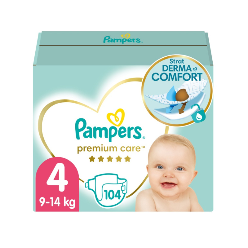 PAMPERS Premium Care 4 MAXI 9-14 kg 104 kusů