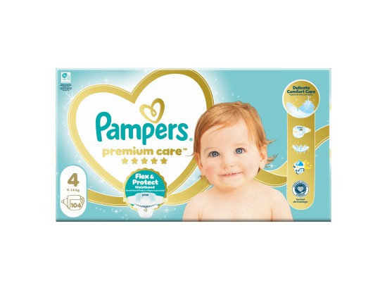 PAMPERS Premium Care 4 MAXI 9-14 kg 104 kusů