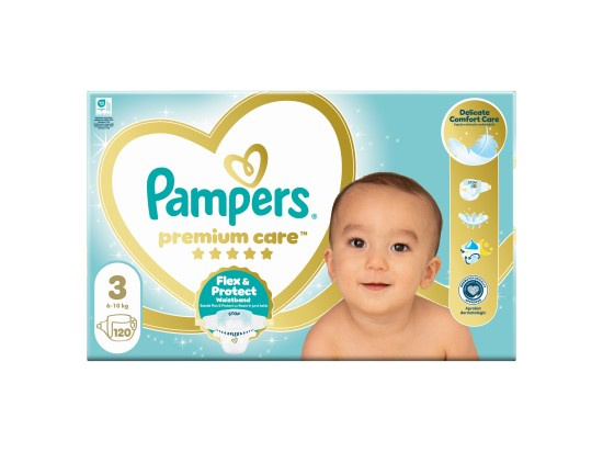 PAMPERS Premium Care 3 MIDI 4-9 kg 120 kusů