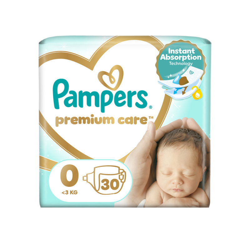 Pampers Premium Care Size 0 jednorázové pleny < 3kg 30 ks