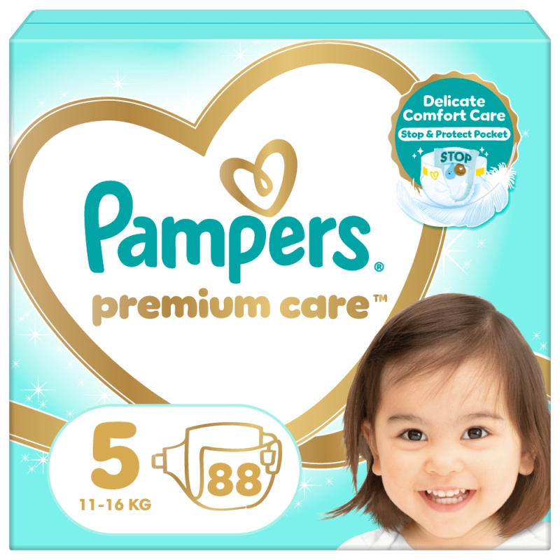 PAMPERS Premium Care 5 JUNIOR 11-16 kg 88 kusů