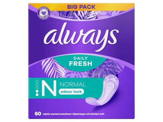 Always Dailies Normal Fresh & Protect slipové vložky 60 ks