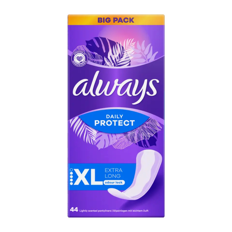 Always Dailies Long Plus Extra slipové vložky 44 ks