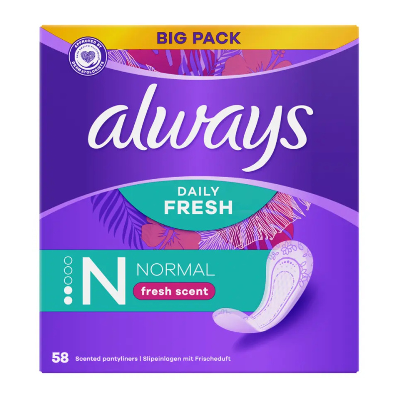 ALWAYS Fresh&Protect Normal Fresh Intimní vložky 58 ks