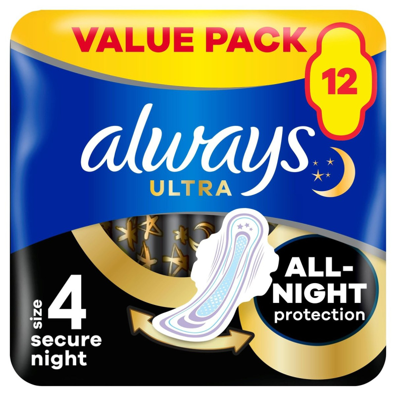 Always Ultra Secure Night vložky 12 ks