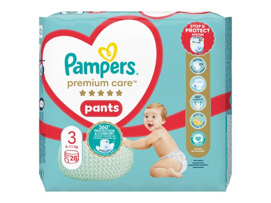 Pampers Prem. kalhot. plenky CP (28/fol)