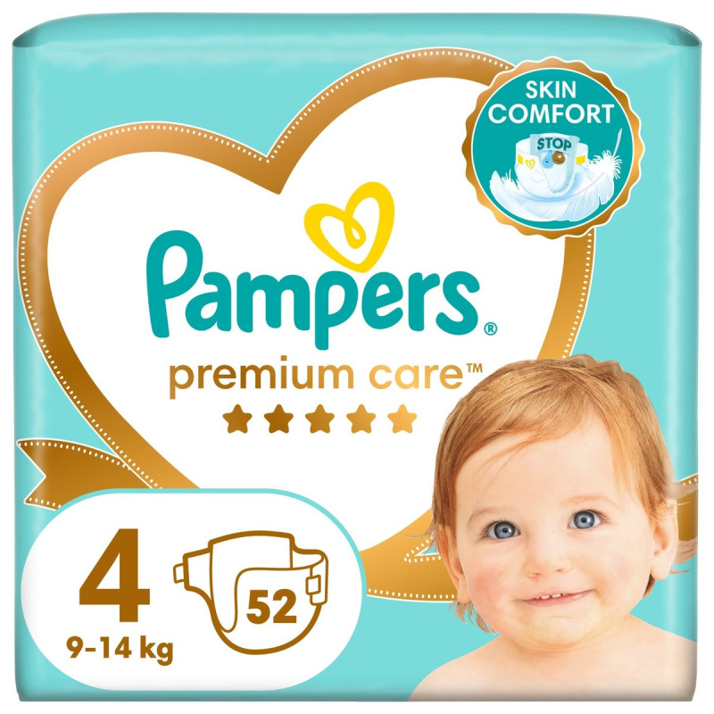 Pampers Premium care jednorázové plenky 4 (9–14 kg)