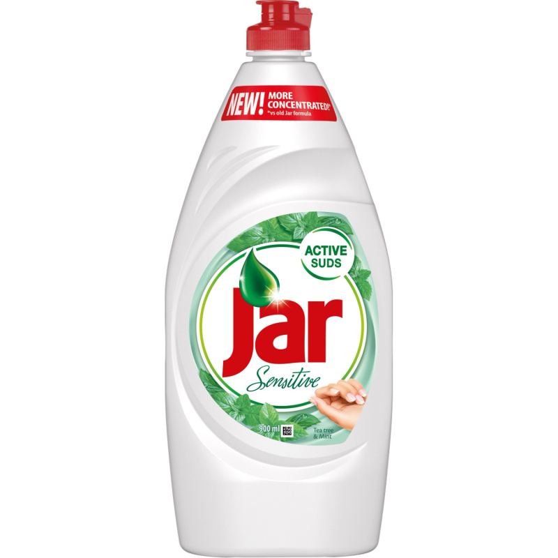 Jar Sensitive - prostředek na mytí nádobí - Tea Tree & Mint, 900 ml
