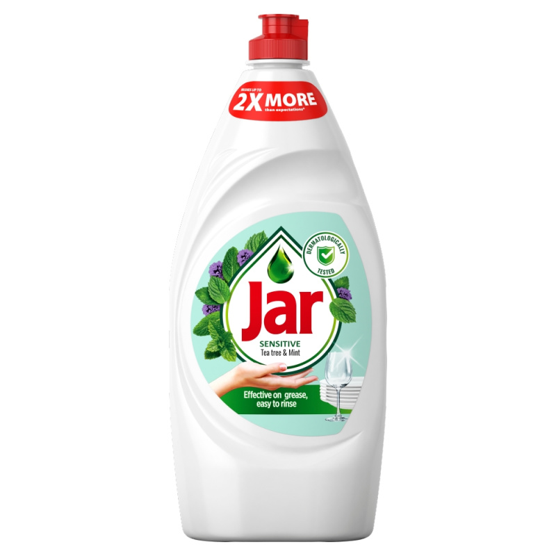 Jar Sensitive - prostředek na mytí nádobí - Tea Tree & Mint, 900 ml