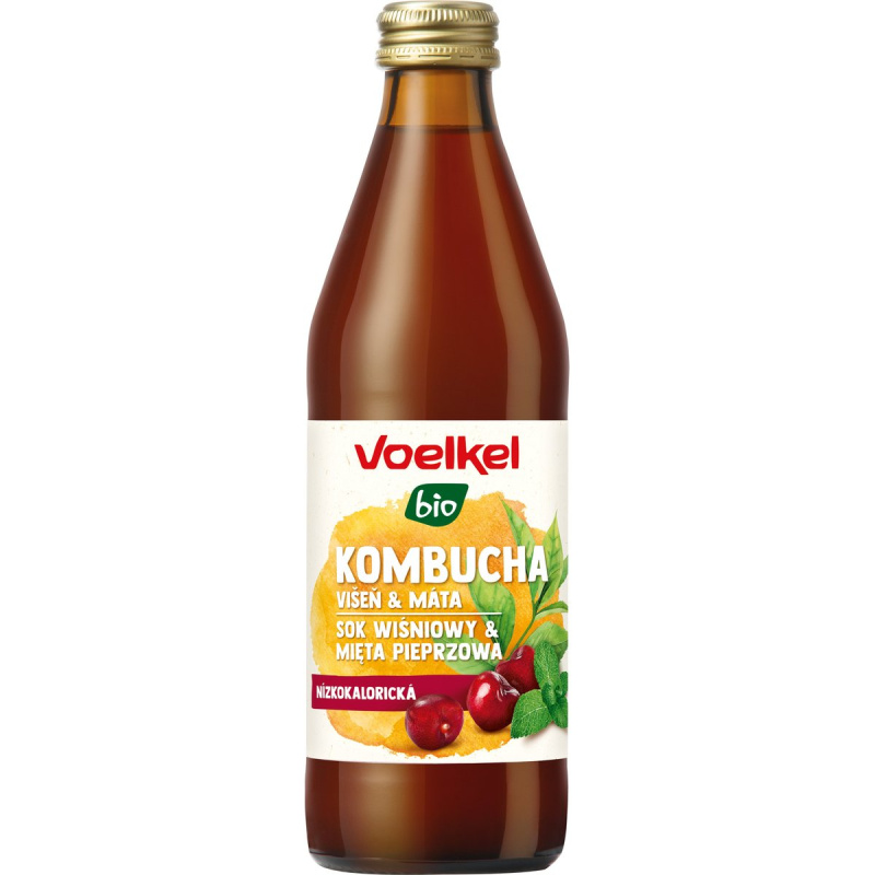 Voelkel BIO kombucha višeň a máta