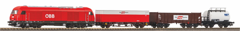 Piko Startovací sada Dieselová lokomotiva ÖBB Hercules s třemi nákladními vagony- 97948