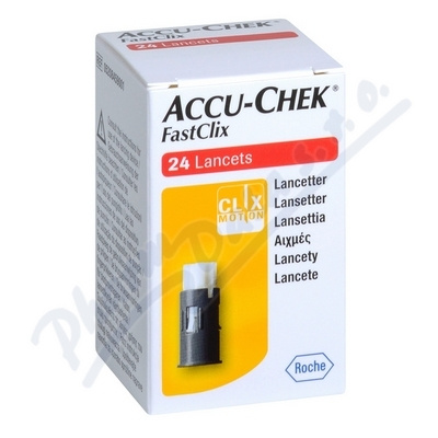 ACCU Chek fastclix lancets 24 kusů