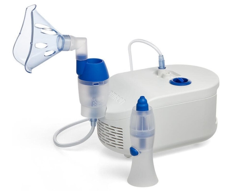 INHALÁTOR KOMPRESOROVÝ OMRON C102 Total PŘÍSLUŠENSTVÍ VČ. NOSNÍ SPRCHY A INHAL.MASEK