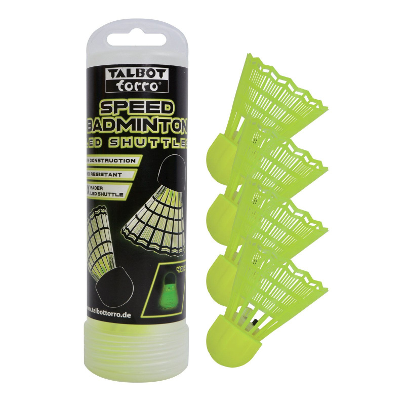 Talbot-Torro - míčky na speed badminton s LED světlem - 4 ks