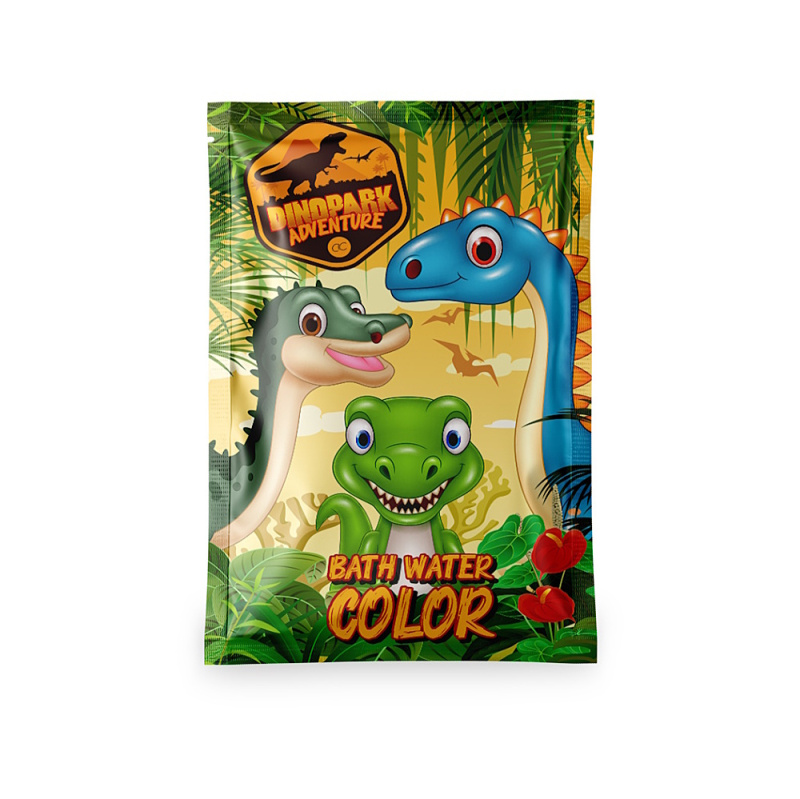 Accentra DINOPARK ADVENTURE přísada do koupele s měnící se barvou pro děti 80 g