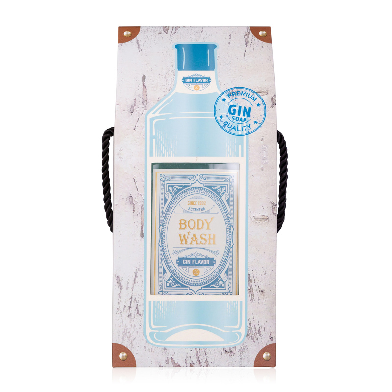 Pánský sprchový gel 400ml GIN FLAVOR MEN CLASSICS v dárkové krabičce ve stylu ginu ACCENTRA