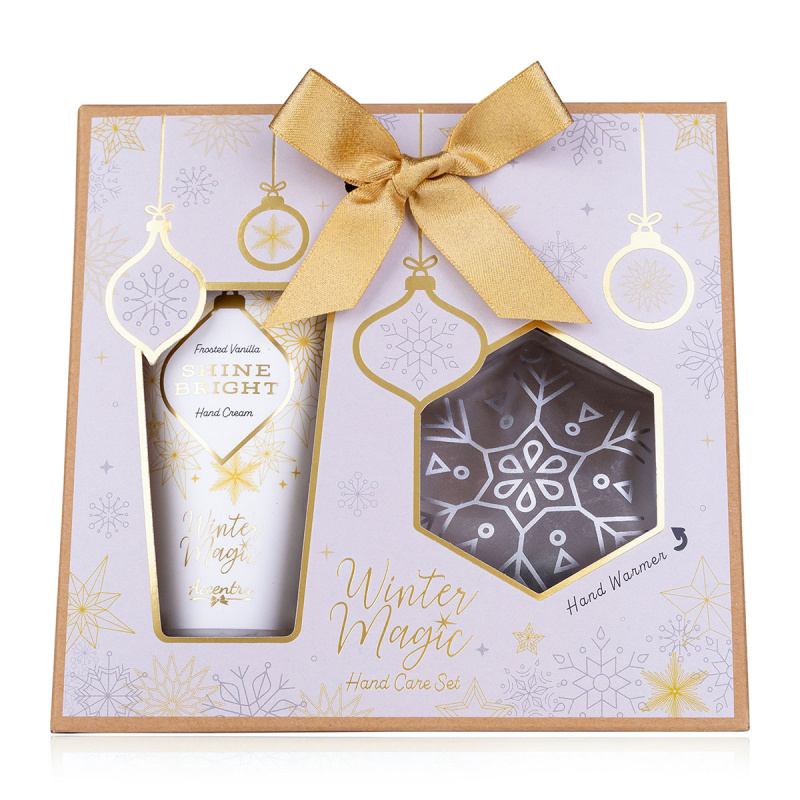 Wellness set péče o ruce WINTER MAGIC v dárkovém balení - ohřívač rukou a krém na ruce ACCENTRA