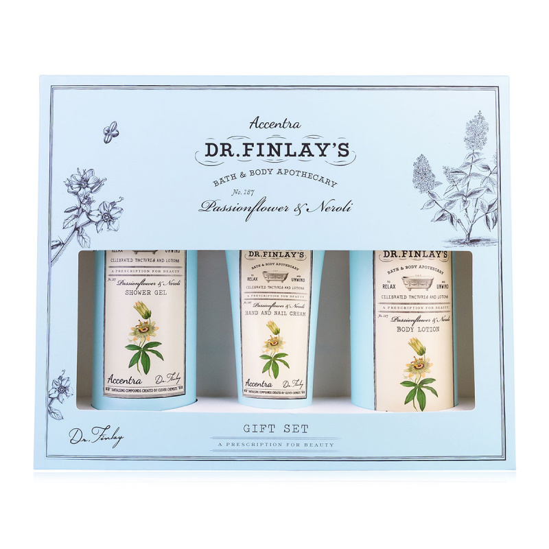Accentra Dárková sada koupelové péče Passionflower & Neroli Dr. Finlay`s