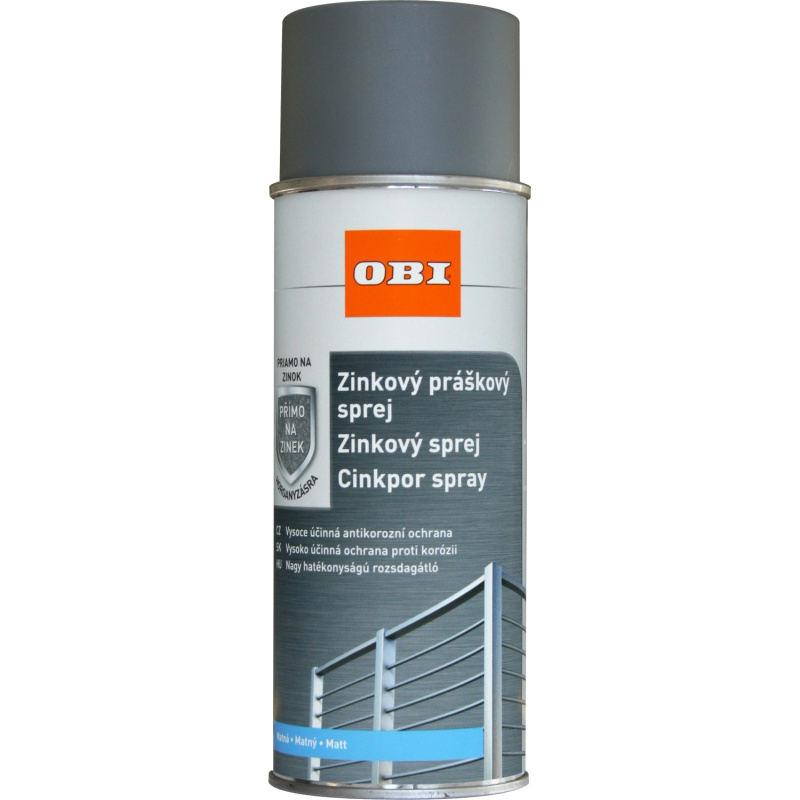 OBI Sprej zinkový šedý 400 ml