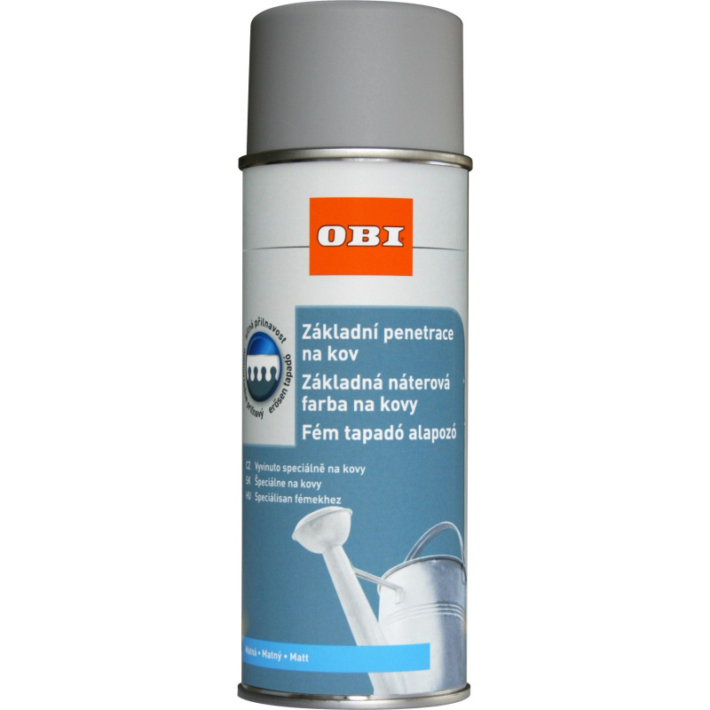 OBI Barva základní na kov šedá 400 ml