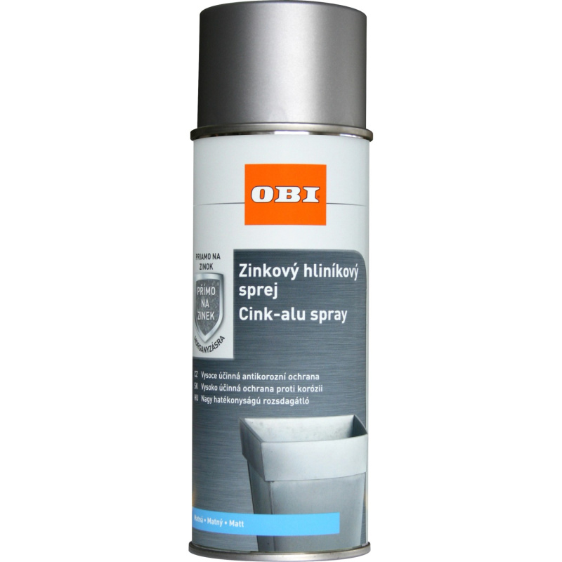 OBI Sprej zinek - hliník stříbrošedý 400 ml