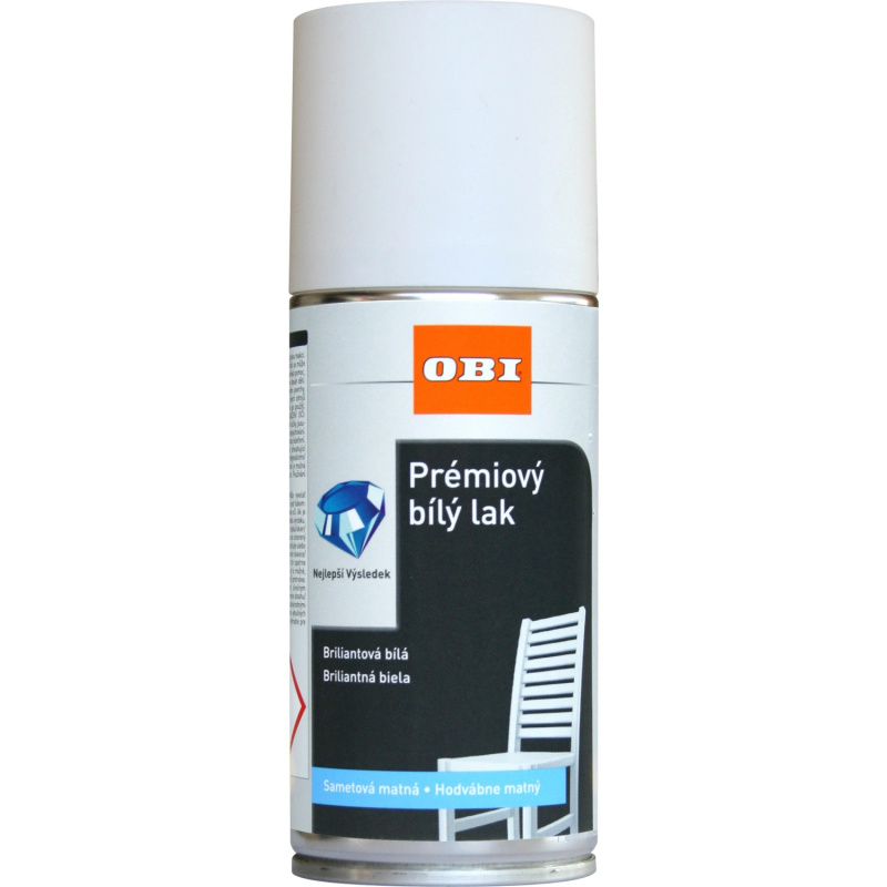 OBI Lak pololesklý bílý 150 ml