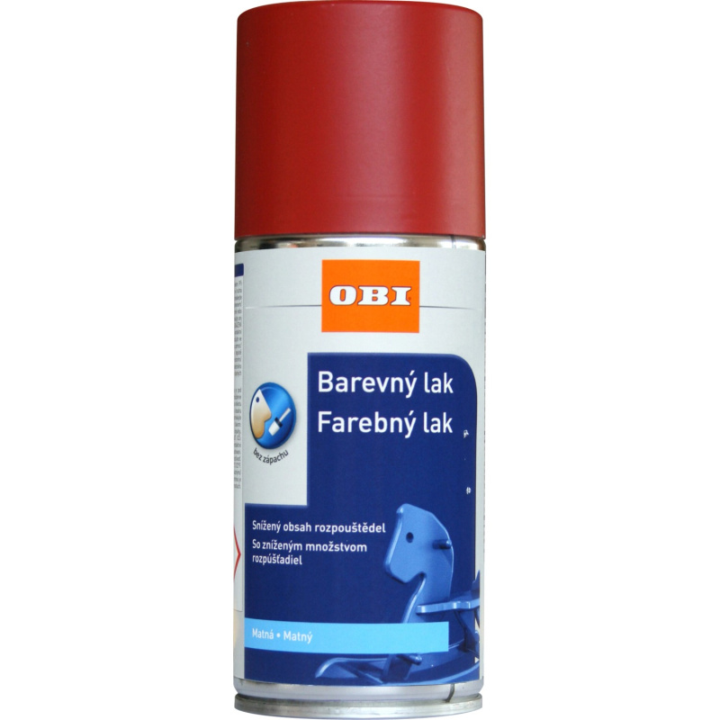 OBI Lak ve spreji matný RAL 3000 ohnivě červená 150 ml