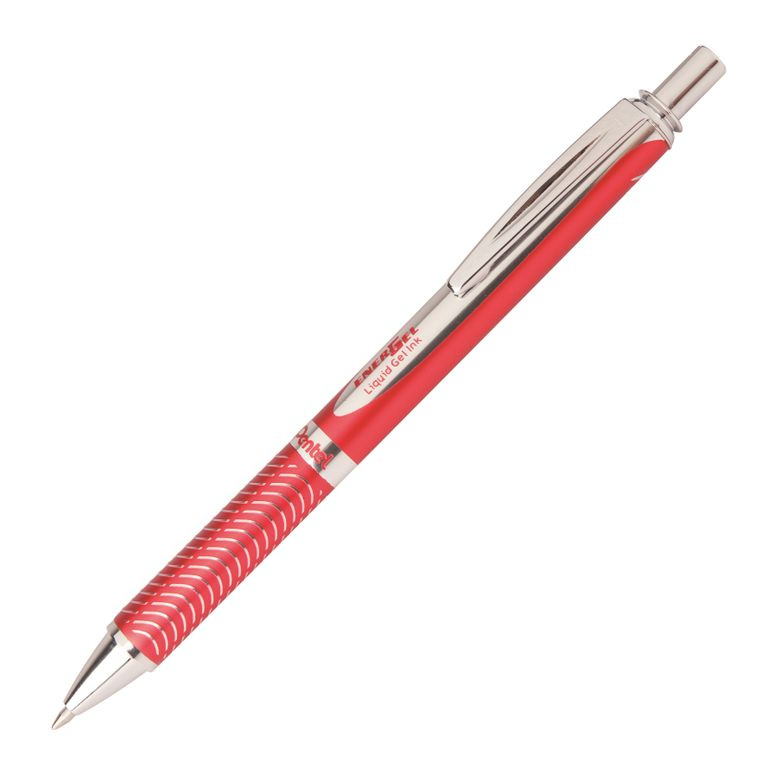 Pentel EnerGel BL407 Gelový roller celokovový 0,7 mm - červený