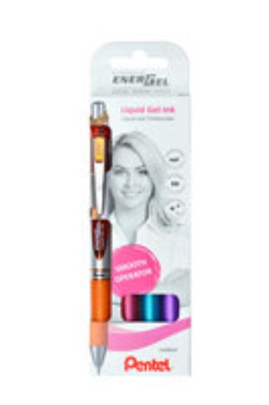 Gelová pera Pentel Energel BL77-4 - 4 ks, mix barev F,P,S,V