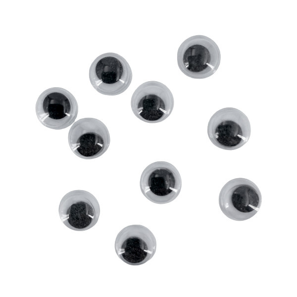 Dekorační pohyblivé oči kulaté 8mm (10ks)