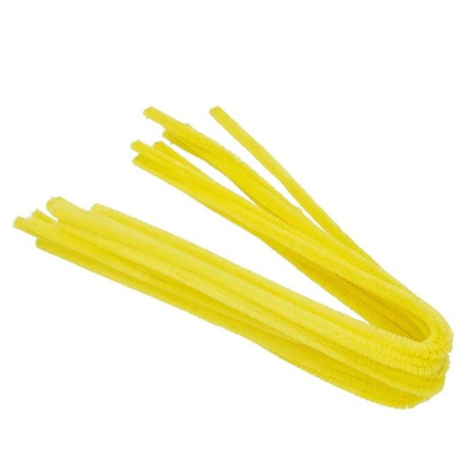 Chlupaté modelovací drátky (10ks) - žluté