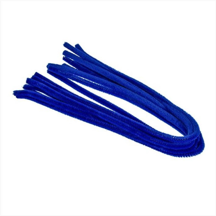 Chlupaté modelovací drátky (10ks) - modré