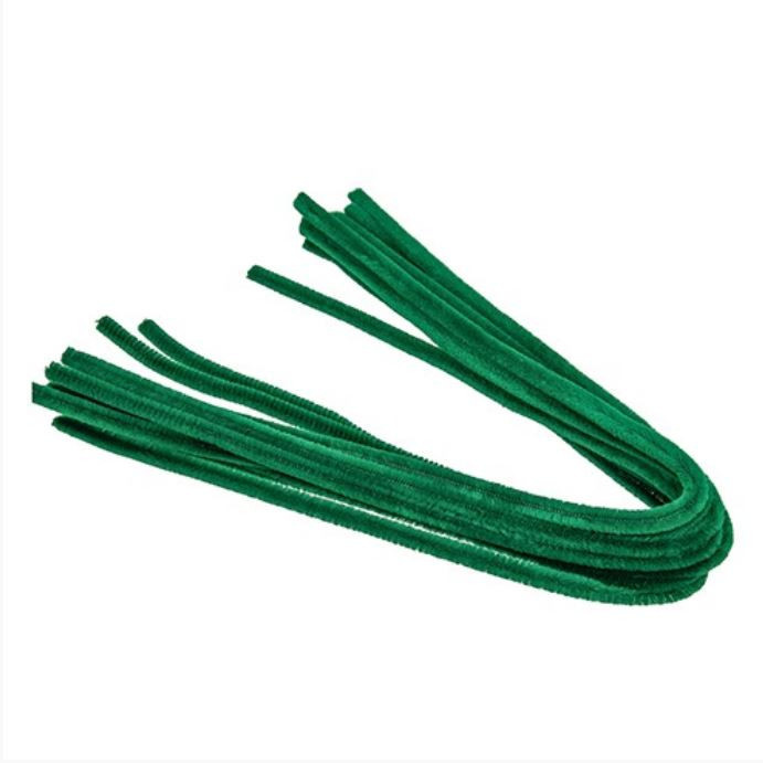Chlupaté modelovací drátky (10ks) - zelené