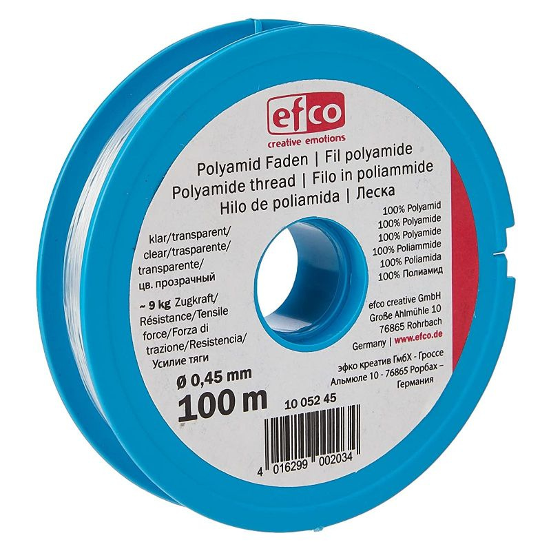 Nylonové vlákno průhledné (vlasec) průměr 0,45mm, nosnost 9kg