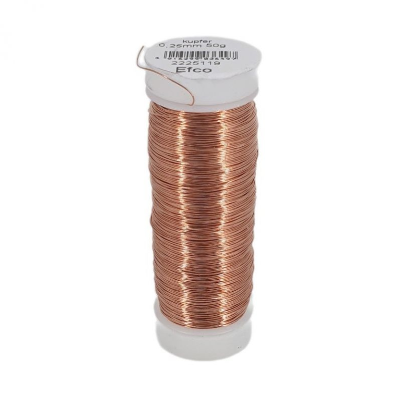 Měděný drátek kulatý 0,25mm x 100m